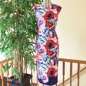 Vince Camuto Floral Print Sheathe Dress